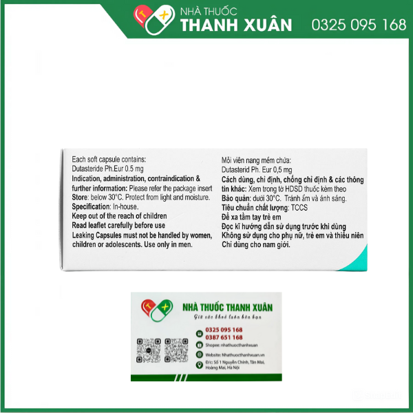 Thuốc Dutabit 0.5 điều trị phì đại tiền liệt tuyến từ trung bình đến nặng